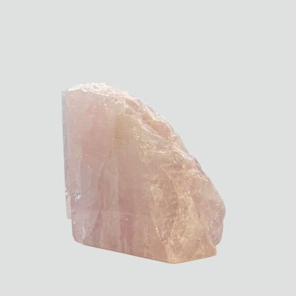 Crystal Bookends Rose Quartz Natural Characteristics, Pink Crystal Bookends (AB) - Picture 2 of 11